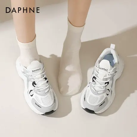 达芙妮老爹鞋女2023秋冬季鞋子女爆款显脚小厚底小白休闲运动鞋女商品大图