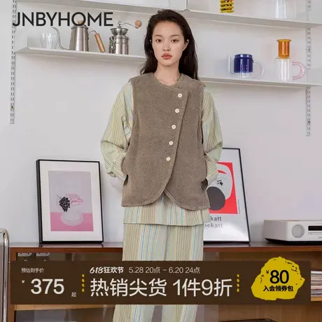 【仿羊羔绒双面穿马甲】JNBYHOME江南布衣秋冬背心可外穿可内搭商品大图