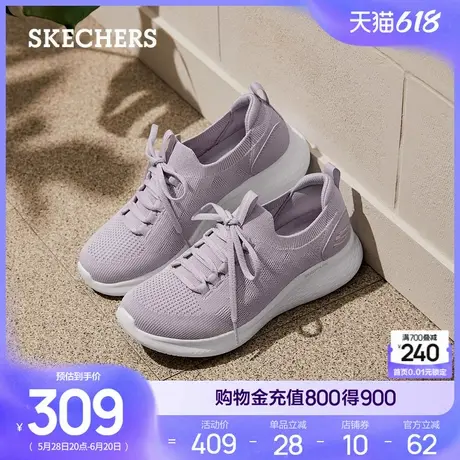 Skechers斯凯奇夏季女鞋一脚蹬休闲鞋高回弹软底透气运动鞋妈妈鞋商品大图
