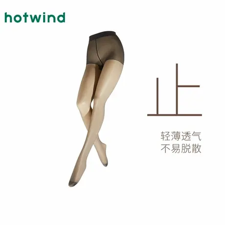 热风连体袜2025年春季新款女士10D连裤袜黑色打底裤薄透打底袜黑商品大图