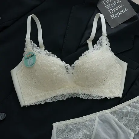 内衣夏季女薄款透气孔小胸聚拢收副乳文胸套装胸罩牌子正品品牌图片