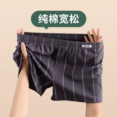 宽松纯棉男士阿罗裤男生2025新款居家运动平角裤青年透气四角短裤商品大图
