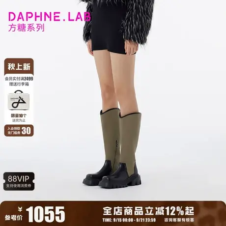 DAPHNELAB达芙妮方糖户外靴女新款复古西部骑士靴商品大图