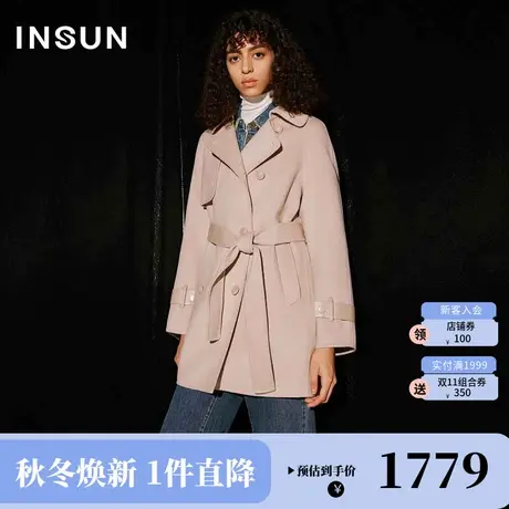 恩裳COVER2023冬装新款手工双面羊绒羊毛混纺优雅风衣毛呢外套女图片