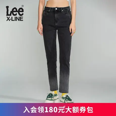 LeeXLINE23新品经典款423标准高腰五袋款女牛仔裤黑灰色LWB100423图片