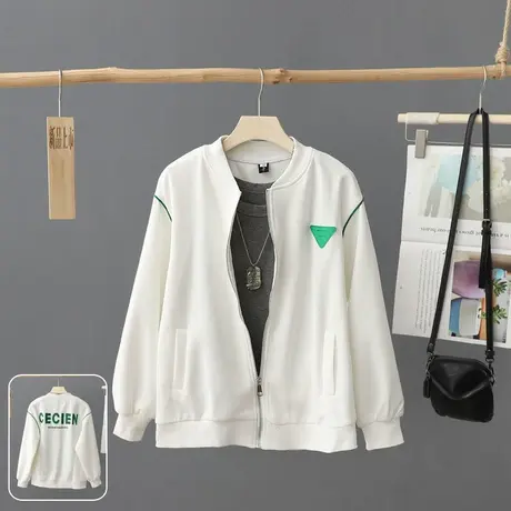 洋气棒球服短外套女2024年秋装新款韩版运动卫衣夹克宽松休闲上衣图片