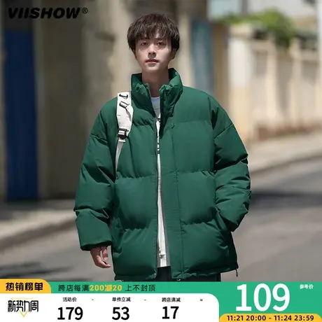 VIISHOW男生加厚衣服保暖冬季痞帅棉衣宽松面包服潮牌美式棉服男商品大图