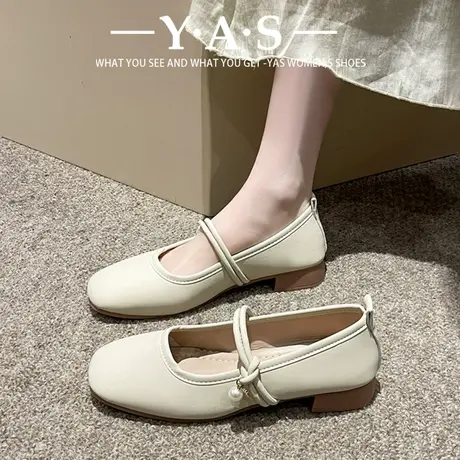 玛丽珍单鞋女粗跟晚晚仙女风2024年春夏季新款温柔高跟凉鞋小皮鞋商品大图