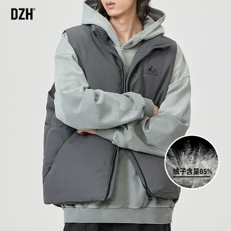 男士短款羽绒马甲男冬季2024新款外穿无袖背心坎肩加厚保暖外套潮图片