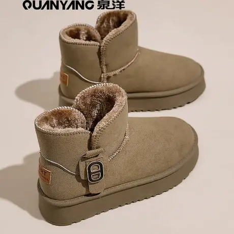 雪地靴女款冬季加绒加厚皮毛一体东北大棉鞋防滑厚底零下40度防寒图片
