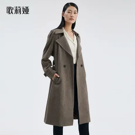 歌莉娅秋季新品可水洗羊毛风衣119L6L52A商品大图