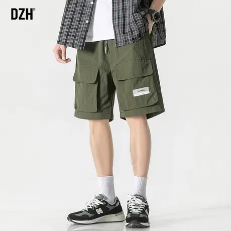 男士日系工装短裤男夏季宽松薄款直筒运动五分裤2023新款休闲裤子商品大图