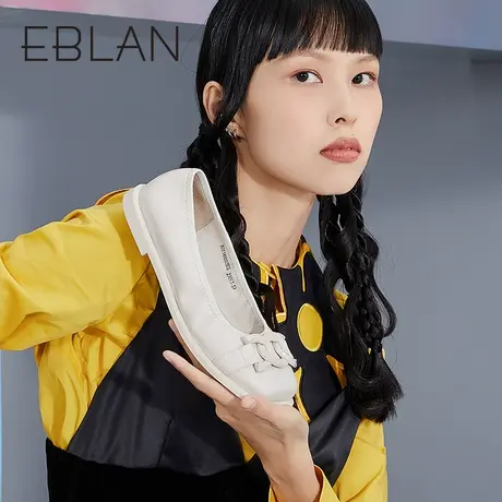 EBLAN伊伴春季新款单鞋日系甜美柔软低跟单鞋通勤学院约会鞋商品大图
