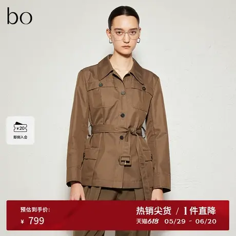 播商场同款黑标系列工装风短外套女24秋复古上衣BDR3WD2131图片