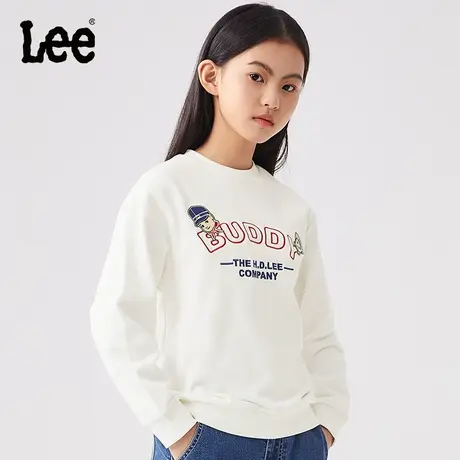Lee女童春秋季卫衣2024新款大小童打底衫洋气儿童装长袖上衣春装商品大图