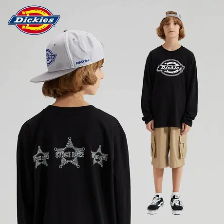 Dickies童装 男童春装新潮长袖T恤女童LOGO印花宽松版圆领长袖T恤商品大图