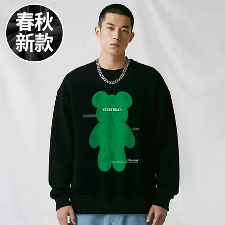 【大码男装】200-300斤大码男装潮男生加肥加大码圆领卫衣春秋季商品大图