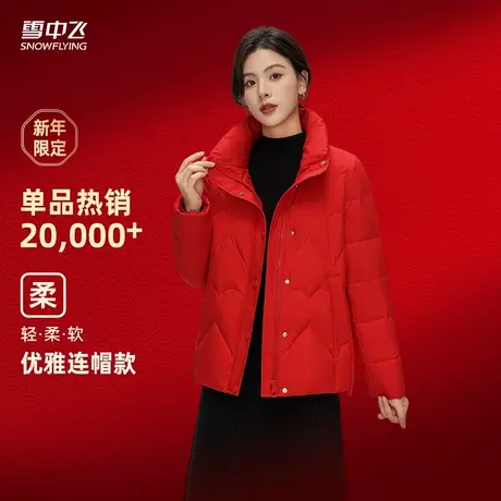 雪中飞26春新款短款立领简约休闲韩版小个子显瘦女式外套羽绒服商品大图