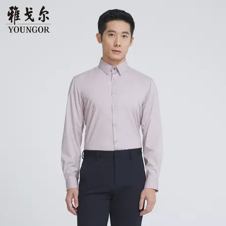 雅戈尔奥莱 商场同款男士长袖衬衫秋季新款官方商务长袖衬衫商品大图