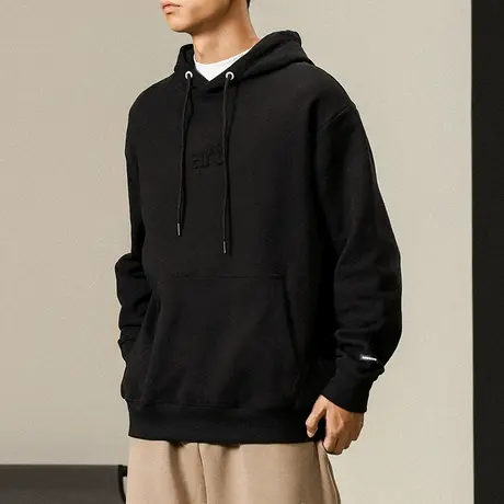 男装抓绒厚款秋季百搭潮流男士春秋卫衣青少年宽松潮牌男装卫衣图片