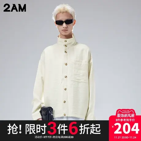 卡宾潮牌2AMLOGO刺绣宽松落肩薄外套夹克休闲装商品大图