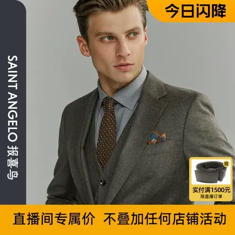 【今日闪降直播间专属】进口面料商务两粒扣西服上衣西裤羊毛正装图片