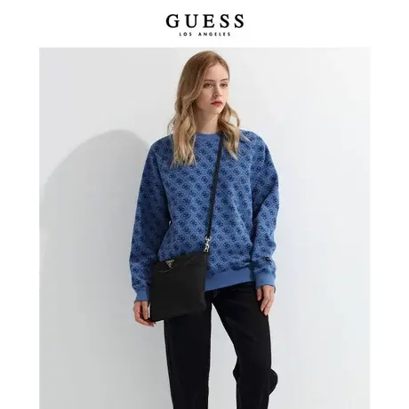 【38上新季】GUESS 女士倒三角LOGO高级斜跨背提包商品大图