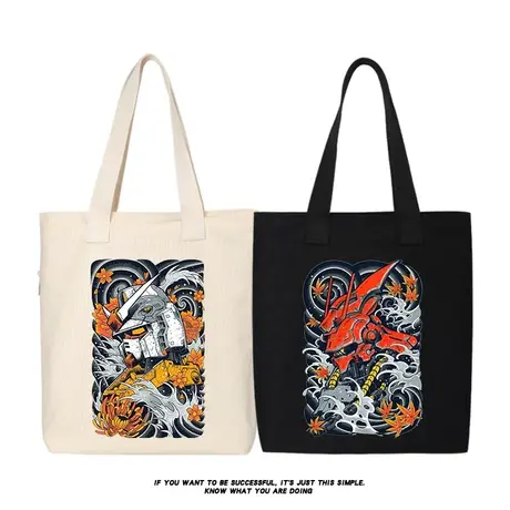 秀洛高达浮世绘恶搞帆布包单肩斜挎手提包购物袋托特包大容量包袋商品大图
