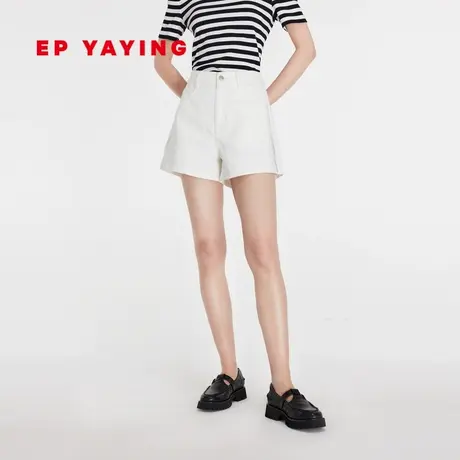 EP YAYING雅莹 薄款设计感简约侧边亮钻A摆短裤 2023新款J618A图片