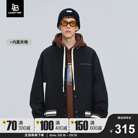 LiLbetter棉袄男冬季新款棉衣外套oversize棉服美式复古教练夹克商品大图