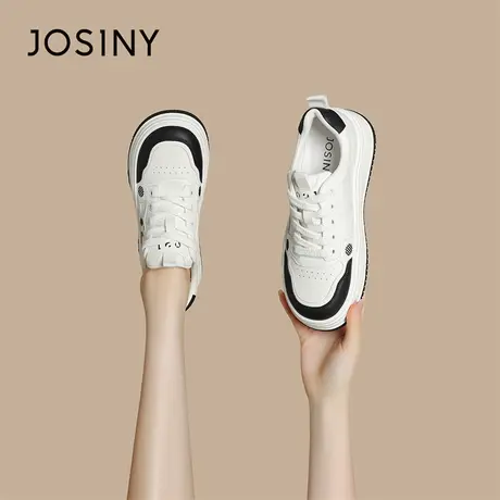 Josiny/卓诗尼熊猫鞋女2024新款春季原创小众板鞋小白鞋子休闲鞋商品大图