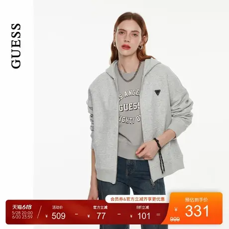 GUESS女士休闲运动百搭连帽卫衣开衫-W4PP85K2Q45图片