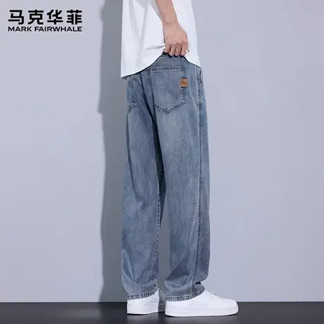 【莱赛尔天丝】马克华菲牛仔裤男士2025夏季休闲裤男款直筒裤子X图片