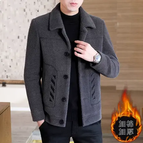 男士皮草外套秋冬季韩版潮流2023新款金貂绒立领夹克加厚上衣男装商品大图