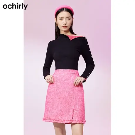 【百亿补贴官方直播】欧时力 羊毛混纺毛衣秋打底衫半高领商品大图