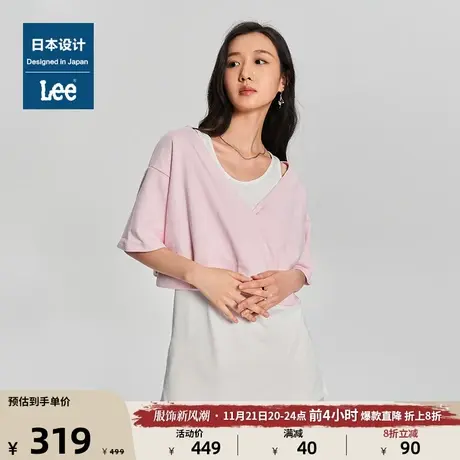 Lee日本设计23新品标准版两件套多色女短款短袖卫衣LWT00683图片