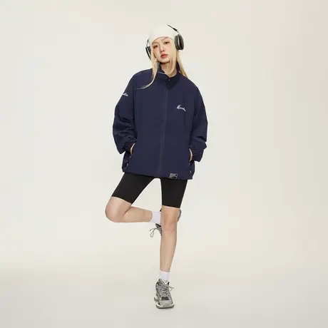 复古潮牌运动外套女春秋2023新款户外冲锋衣宽松oversize运动夹克商品大图