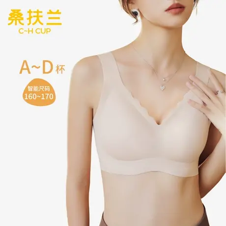 桑扶兰无钢圈系列软支撑内衣无痕美背透气大胸显小女胸罩秋冬图片