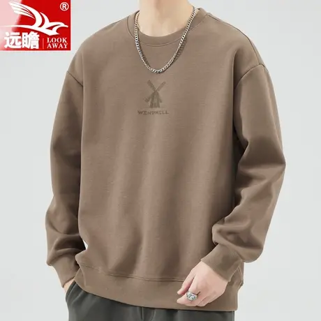 卫衣男春秋潮牌男款大码秋季2023新款男士休闲上衣圆领长袖T恤男商品大图