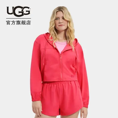 UGG夏季女士服饰纯色长袖休闲舒适拉链连帽夹克 1138570商品大图