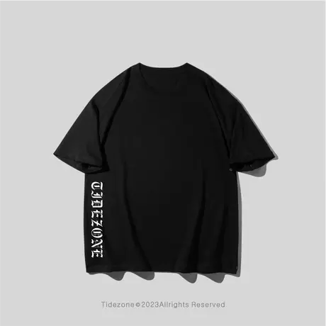 Ohlyah重磅t恤男日系纯棉简约潮流体恤宽松百搭美式夏季中性短袖图片