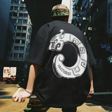 Nuthink国潮本命年龙年短袖t恤男潮牌潮流宽松大码半袖男款半截袖商品大图