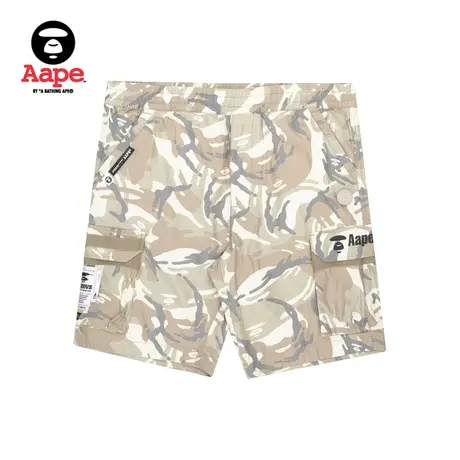 Aape旗舰店男装春夏猿颜多色工装口袋迷彩拼接潮流短裤6844XAI图片