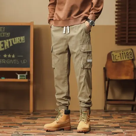 休闲裤男款时尚潮流工装裤百搭工装裤子男款秋冬季百搭宽松工装裤商品大图