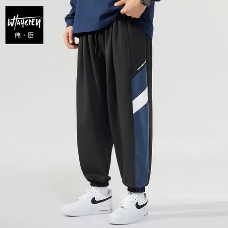 伟臣2023秋冬新品大码男装休闲长裤男胖子加肥加大宽松肥佬束脚裤商品大图