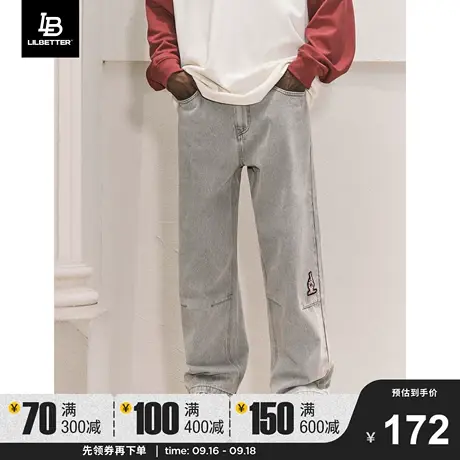 Lilbetter直筒牛仔裤男2023新款美式高街vibe风裤子秋冬复古长裤商品大图