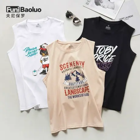 男士背心夏季外穿宽松马甲潮牌ins坎肩篮球运动个性潮流无袖t恤潮图片