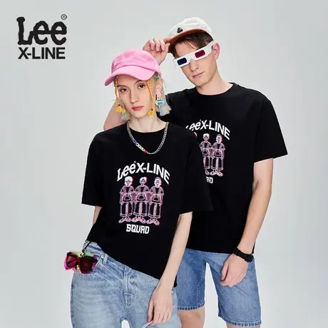 LeeXLINE23春夏男士t恤短袖纯棉潮流圆领LUT0054764LE00FK11000图片