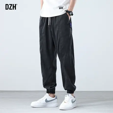 男士机能工装裤男宽松束脚秋季美式裤子2023新款莱赛尔休闲裤宽松商品大图