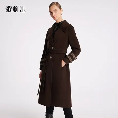 歌莉娅双面呢大衣女冬季新款高端气质流行羊毛长款外套1ADL6N460图片